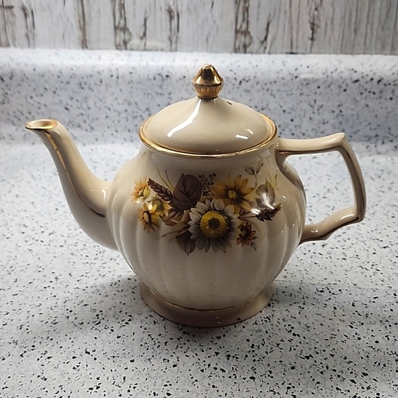 sadler Kitchen Vintage Sadler Teapot Brown Betty Floral Sunflowers